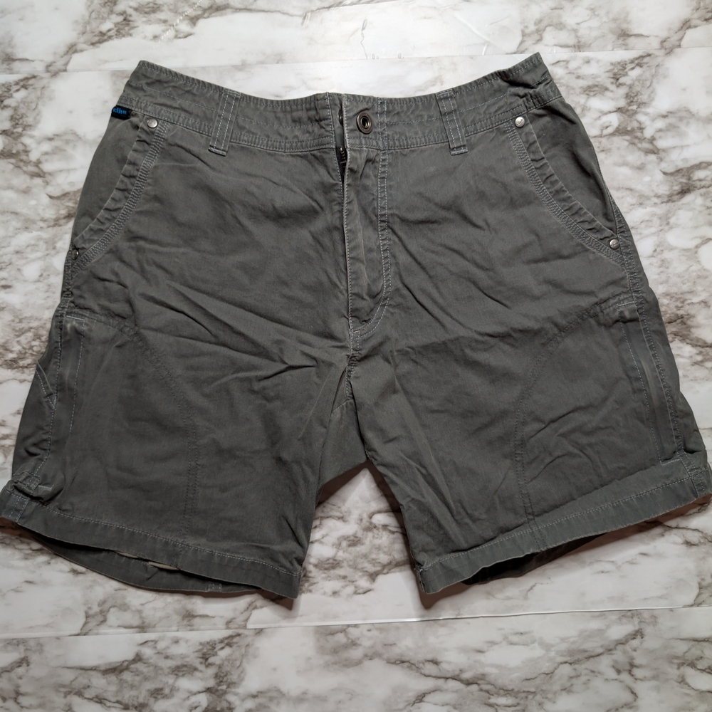 KÜHL Men's Hiking Cargo Shorts Grey Cotton Blend Outdoor [Size 32]